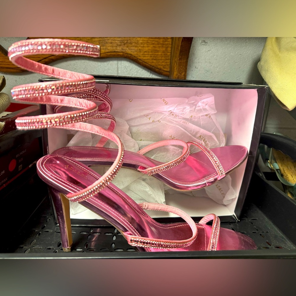 Azalea Wang Pink Heels Barely Worn
